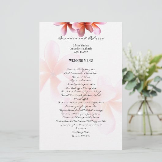 フローラ結婚のメニューピンクプルメリア (スタンド正面)