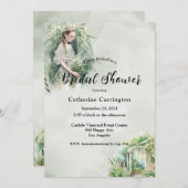 フローラ結婚のユリの谷ブライダルシャワー 招待状 (正面/裏面)