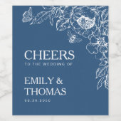 フローラ結婚のワインボトルラベル ワインラベル (シングルラベル)