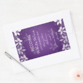 フローラ結婚のワインラベルエキゾチック開花紫 長方形シール (封筒)