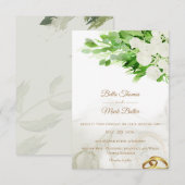 フローラ結婚の主な招待 招待状 (正面/裏面)