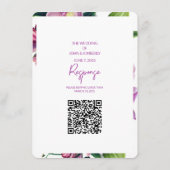 フローラ結婚の写真およびQRコード エンクロージャーカード (裏面)