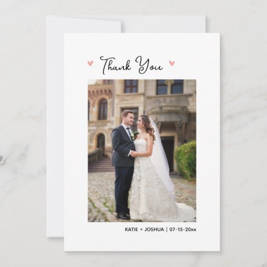 フローラ結婚の写真サンキューカード 招待状 (正面)