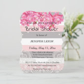 フローラ結婚の夏のピンクブライダルシャワー 招待状 (スタンド正面)