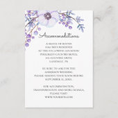 フローラ結婚の宿泊施設紫の花 エンクロージャーカード (正面)