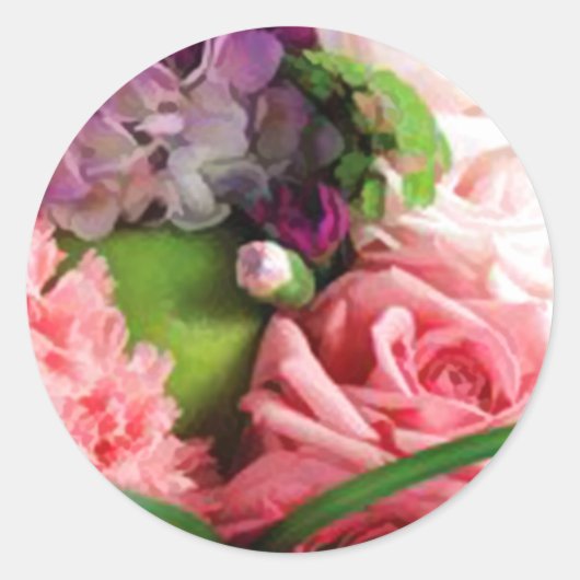 フローラ結婚の封筒用シールシール ラウンドシール (正面)