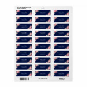 フローラ結婚の差出人住所ラベル花ピンク ラベル (フルシート)