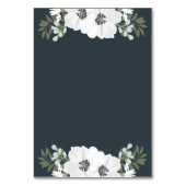 フローラ結婚の席カード白い花 テーブルナンバー (裏面)