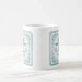 フローラ結婚の年のカスタマイズ可能な年 コーヒーマグカップ (中央)