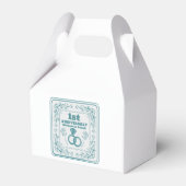 フローラ結婚の年のカスタマイズ可能な年 フェイバーボックス (裏面サイド)