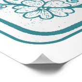 フローラ結婚の年のカスタマイズ可能な年 ポスター (角)