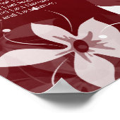 フローラ結婚の座席一覧エキゾチック開花赤 ポスター (角)