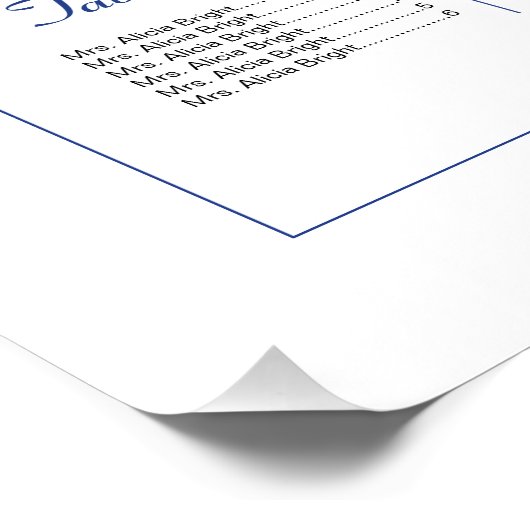 フローラ結婚の座席表ポスター ポスター (コーナー)