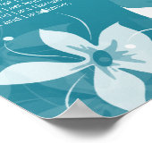 フローラ結婚の座席表(エキゾチック開花青) ポスター (角)