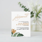 フローラ結婚の延期はがき ポストカード (スタンド正面)