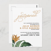 フローラ結婚の延期はがき ポストカード (正面/裏面)