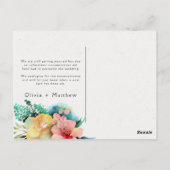 フローラ結婚の愛は忍耐強く日付を変える ポストカード (裏面)