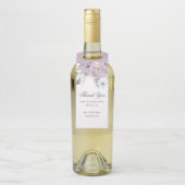 フローラ結婚の感謝していお前。水彩紫色の花 ボトルネックタグ (ボトル)