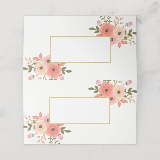 フローラ結婚の折り畳み座席表 プレイスカード (外部開封)