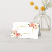 フローラ結婚の折り畳み座席表 プレイスカード (正面)