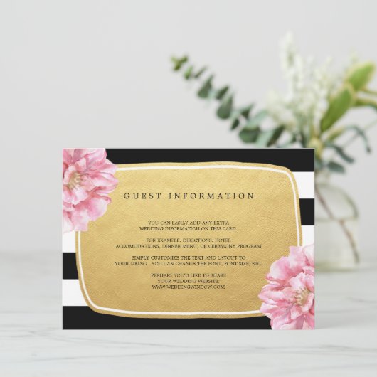 フローラ結婚の挿入カード/金ゴールド エンクロージャーカード (スタンド正面)