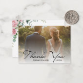 フローラ結婚の暗い写真の予算感謝していあなた ノートカード (正面/裏面インサイチュ)
