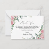 フローラ結婚の暗い写真の予算感謝していあなた ノートカード (裏面)