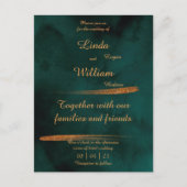 フローラ結婚の深いシーダークグリーンウォーター色 ポストカード (正面)