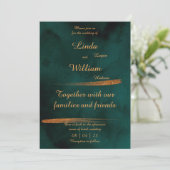 フローラ結婚の深いシーダークグリーン&金ゴールド シーズンカード (スタンド正面)