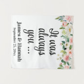 フローラ結婚の背景披露宴フォトブースプロップ タペストリー (正面(横))