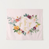 フローラ結婚の背景披露宴フォトブースプロップ タペストリー (正面(横))