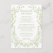 フローラ結婚の詳細カード エンクロージャーカード (正面)