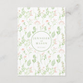 フローラ結婚の詳細カード エンクロージャーカード (裏面)