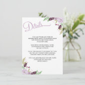 フローラ結婚の詳細/情報カード|紫 エンクロージャーカード (スタンド正面)