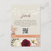 フローラ結婚の詳細QRコード エンクロージャーカード (正面)