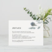 フローラ結婚の青いアザミとユーカリ詳細 エンクロージャーカード (スタンド正面)