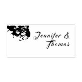 フローラ結婚の静止自墨用ゴム印 セルフインキングスタンプ (デザイン)