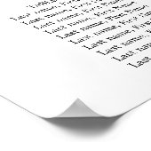 フローラ結婚の16テーブル座席表 ポスター (角)