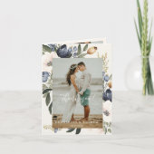 フローラ結婚の3枚の写真 サンキューカード (正面)