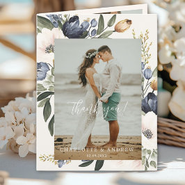 フローラ結婚の3枚の写真 サンキューカード