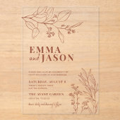 フローラ結婚の アクリル招待状 (正面)