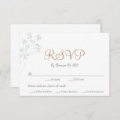 フローラ結婚の 出欠カード (正面/裏面)