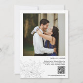 フローラ結婚のcrestヴィンテージQRコード写真 招待状 (裏面)