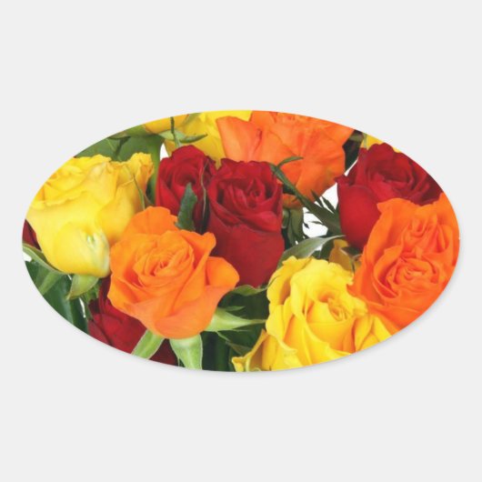 フローラ結婚のOVAL封筒用シールとSTICKERS 楕円形シール (正面)