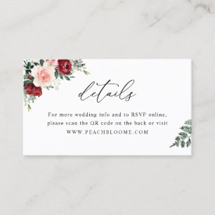 フローラ結婚のWebサイトQRコード詳細カード 名刺