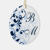 フローラ結婚または記念日オーナメント セラミックオーナメント (右)