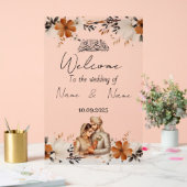 フローラ結婚アクリル徴候 アクリルサイン (ウェディング)