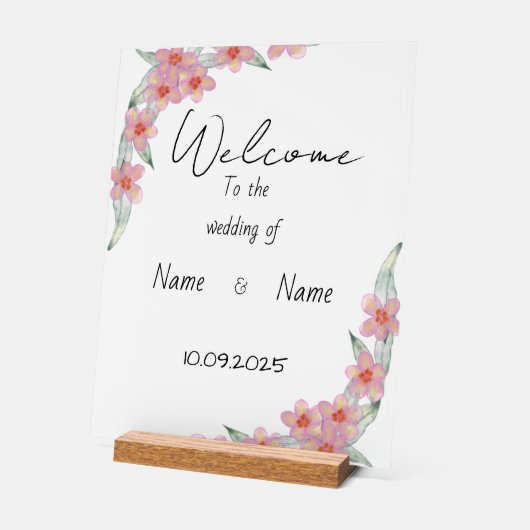 フローラ結婚アクリル徴候 アクリルサイン (傾斜)