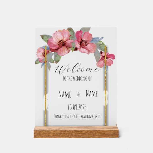 フローラ結婚アクリル徴候 アクリルサイン (正面)