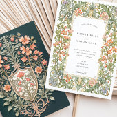 フローラ結婚アールヌーボーのブーゲンビレーシールド 招待状